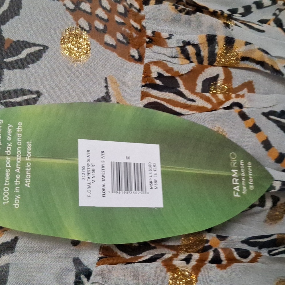 Farm RioFloral Tapestry Metallic Dot Miniskirt - Picture 8 of 10